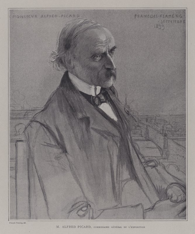 Alfred Picard, generalkommissær for Exposition Universelle 1900, Paris af after Francois Flameng