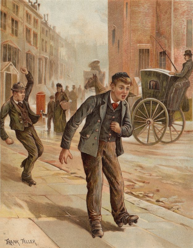A Doubtful Turn (chromolitho) af after Frank Feller
