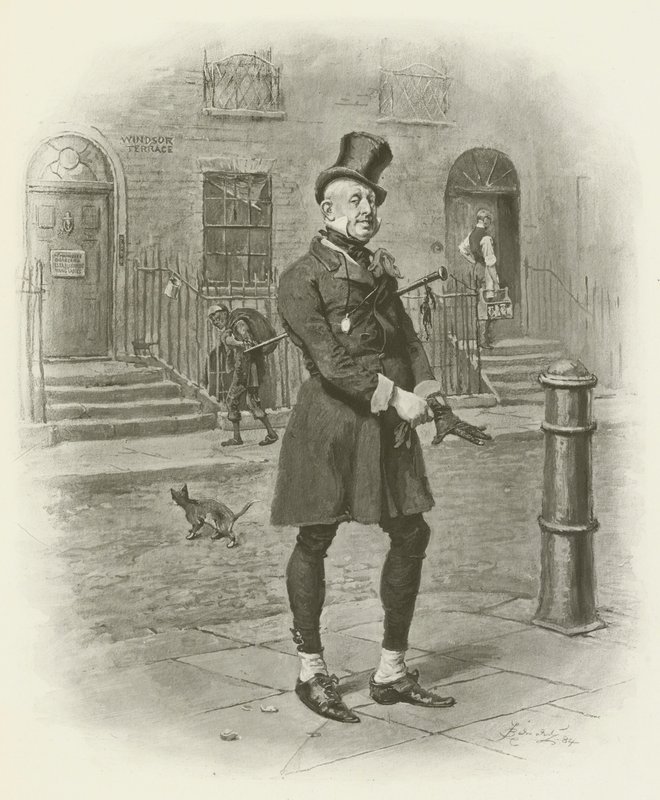 Mr Micawber af after Frederick Barnard