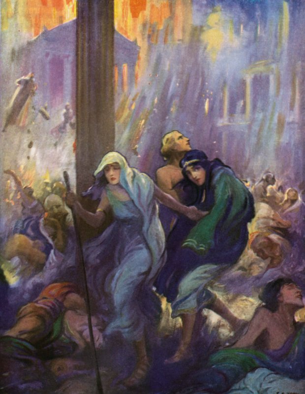 Halvt førende, halvt med Ione, Glaucus fulgte sin guide af after Frederick Coffay Yohn