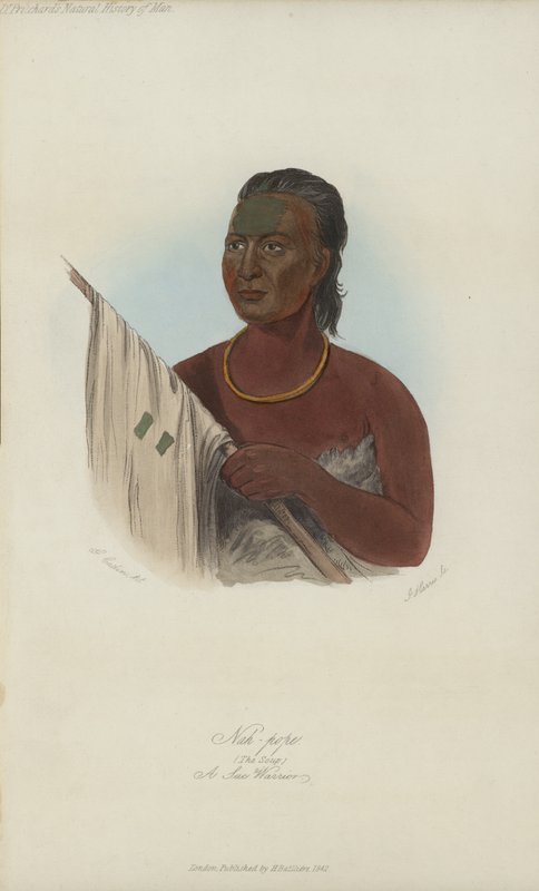 Nah-pope, Suppen, en sakrekriger (akvatint) af after George Catlin