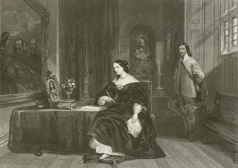 Dronning Henrietta går i forbøn for Karl den 1 af after George Cattermole