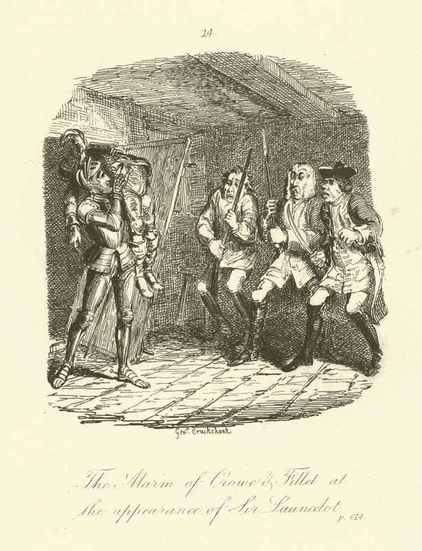 Illustration til Launcelot Greaves af Tobias Smollett af after George Cruikshank