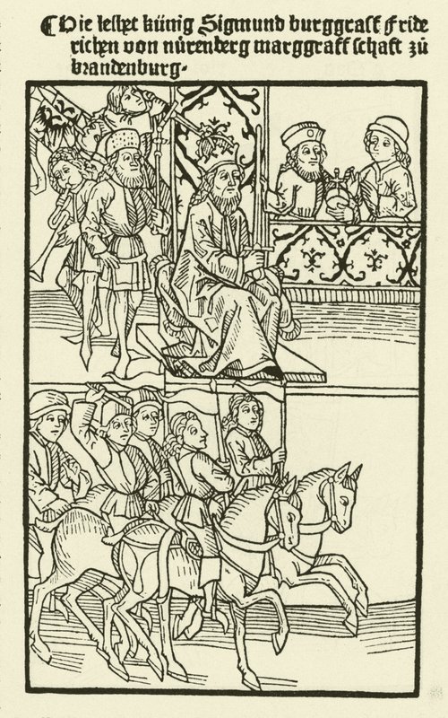 Investitur af Frederik I af Hohenzollerns hus som markgreve af Brandenburg, 1415 af after German School