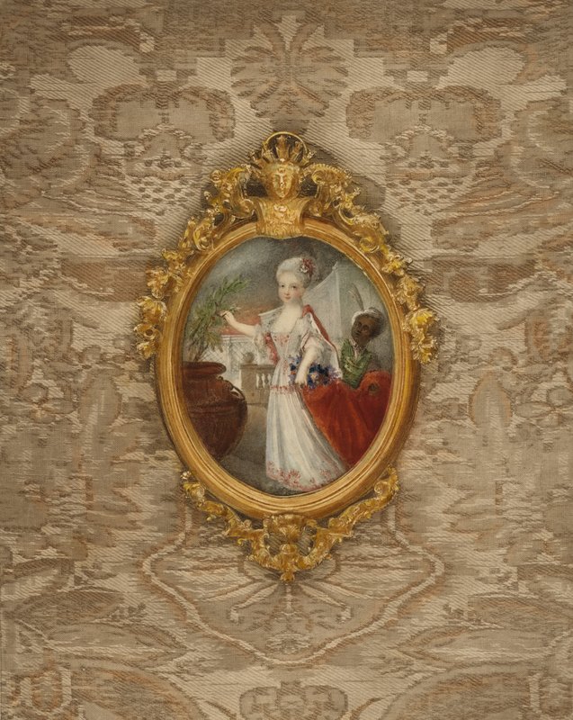 Portræt af prinsesse Wilhelmine af Preussen i en alder af 6 år af after German School