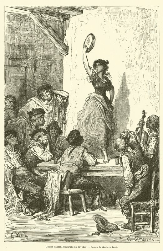 Danser Gitana, Sevilla-området af Gustave after Dore
