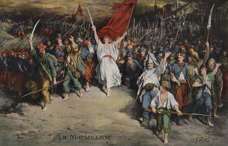 La Marseillaise, 1870 af Gustave after Dore