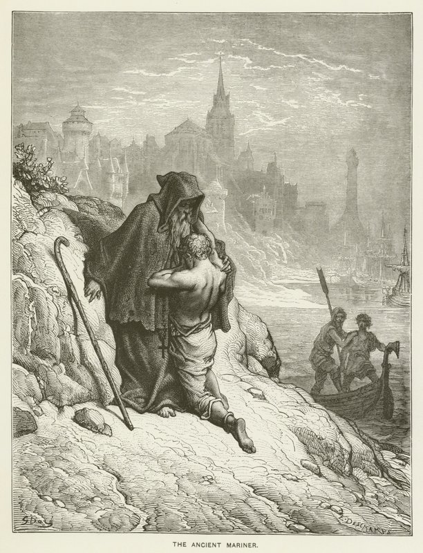Den gamle sømand af Gustave after Dore