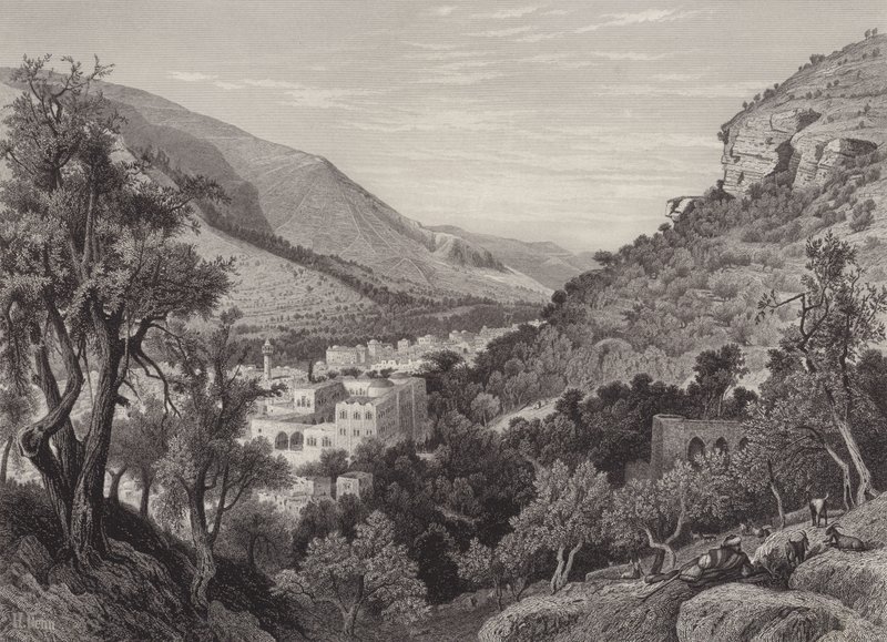 Nablus, det gamle Shechem af after Harry Fenn