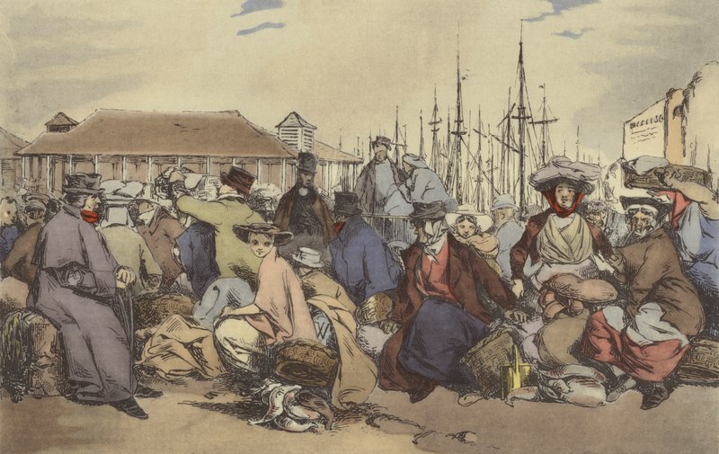 Fiskemarked af after Henri Bonaventure Monnier