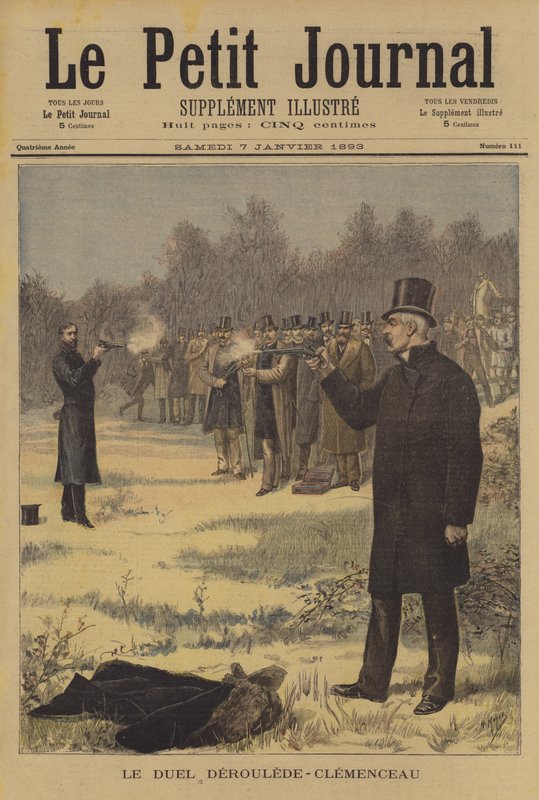 Duel mellem Paul Deroulede og Georges Clemenceau af after Henri Meyer