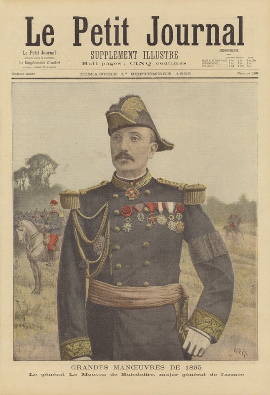 Franske hærs store manøvrer i 1895. General Le Mouton de Boisdeffre af after Henri Meyer