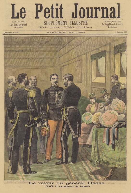 General Dodds modtog Dahomey-medaljen ved sin tilbagevenden til Frankrig af after Henri Meyer