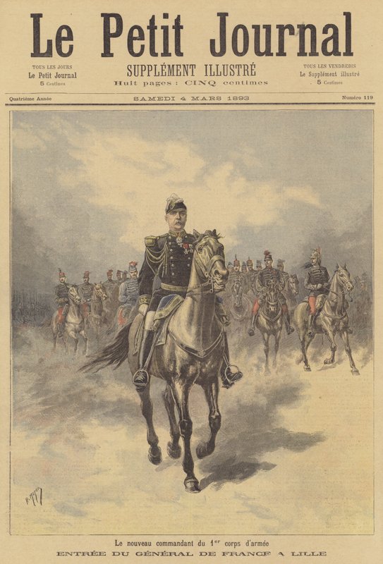 General de France, ny chef for den franske hærs 1. korps, går ind i Lille af after Henri Meyer