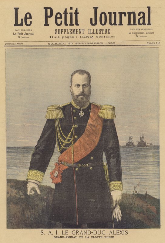Storhertug Alexei, storadmiral for den russiske flåde af after Henri Meyer