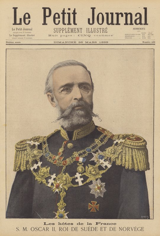 Gæster af Frankrig; Oscar II, konge af Sverige og Norge af after Henri Meyer