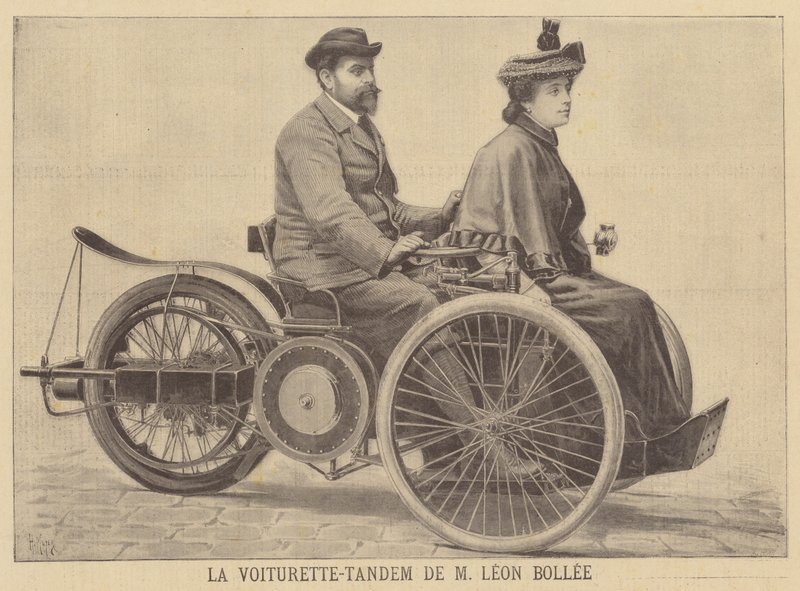 Leon Bollee tandem vogn af after Henri Meyer