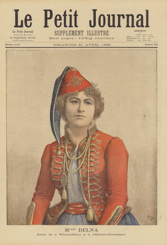 Marie Delna i Vivandiere på Opera-Comique af after Henri Meyer