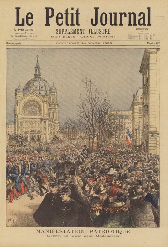 Patriotisk demonstration af after Henri Meyer