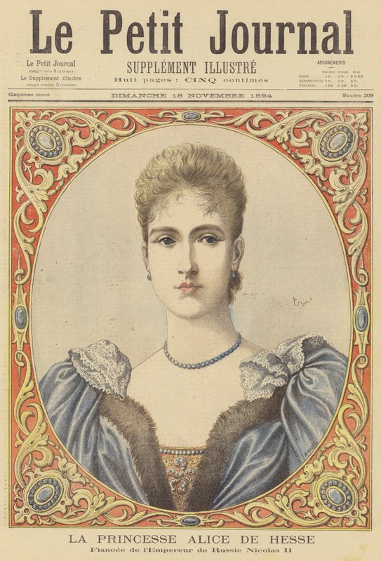 Prinsesse Alix af Hessen, forlovede til zar Nicholas II af Rusland af after Henri Meyer