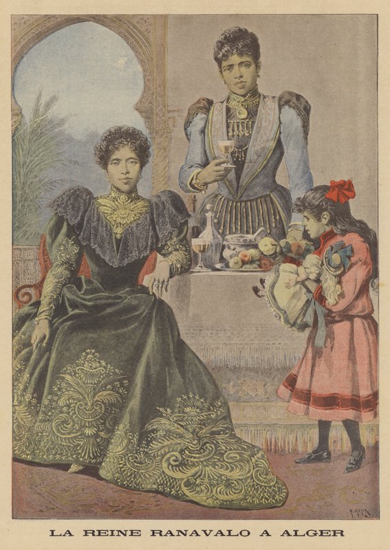 Dronning Ranavalona III af Madagaskar i eksil i Algier af after Henri Meyer