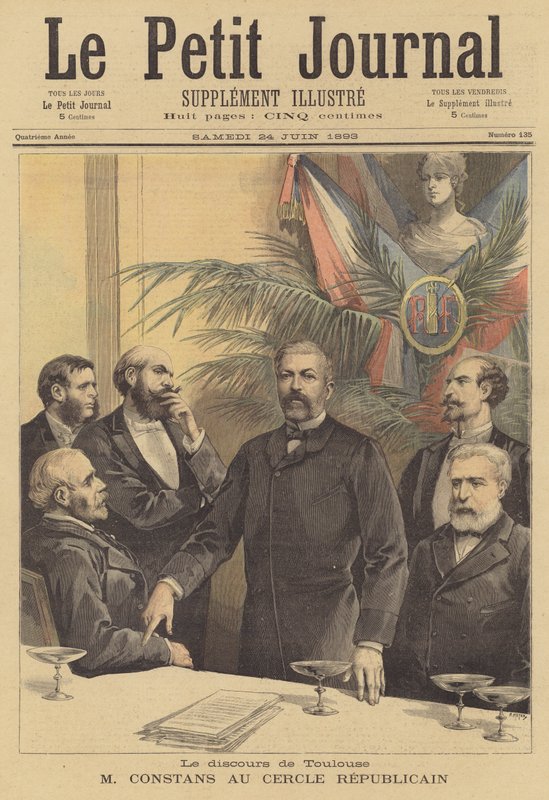 Tale af Jean Antoine Ernest Constans til Cercle Republicain i Toulouse af after Henri Meyer