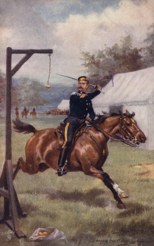 Soldat fra 10. husarer udfører citronskærebor af after Henry A. Payne
