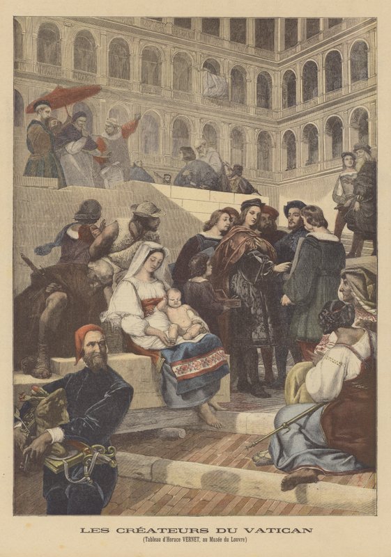 Skaberne af Vatikanet af after Horace Vernet