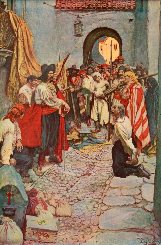 Afpressende hyldest fra borgerne af after Howard Pyle