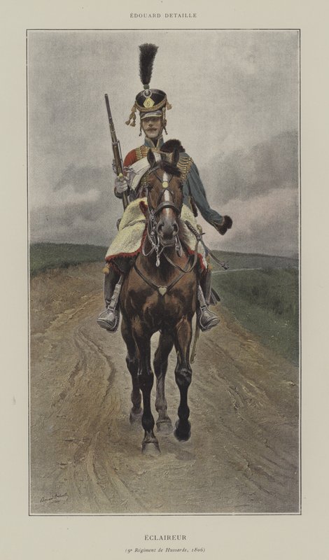 Spejder, 9. Regiment af Husarer, 1809 af after Jean Baptiste Edouard Detaille