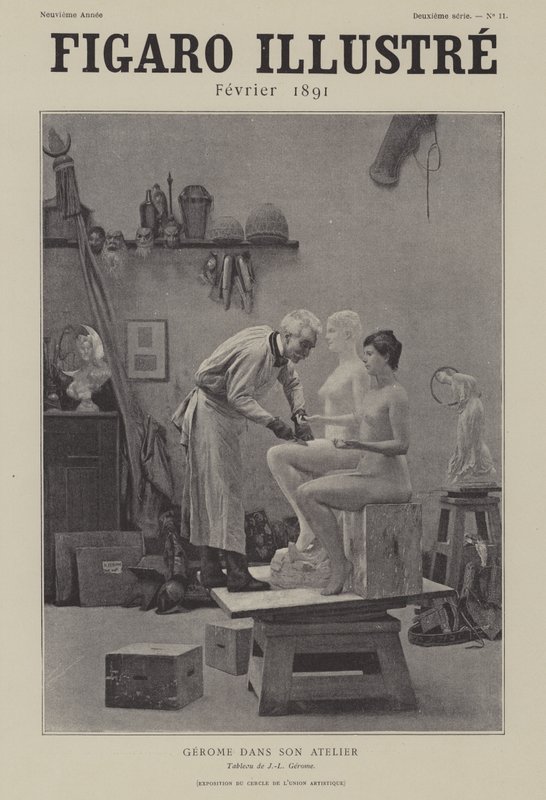 Gerome i sit værksted af after Jean Leon Gerome