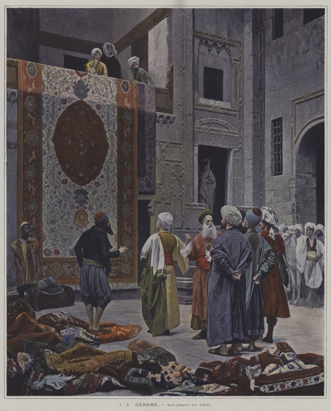 Tæppesælger i Kairo af after Jean Leon Gerome