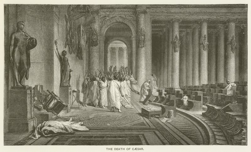 Cæsars død af after Jean Leon Gerome