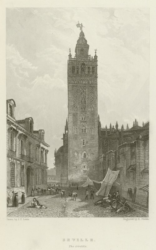 Sevilla, Giralda af after John Frederick Lewis