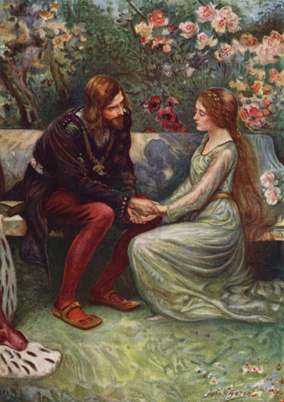 Prins Henry og Elsie i haven af after John Henry Frederick Bacon