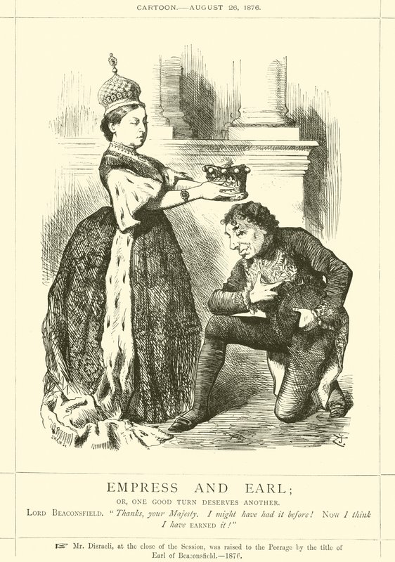 Kejserinde og jarl; eller: En god gerning fortjener en anden af after John Tenniel