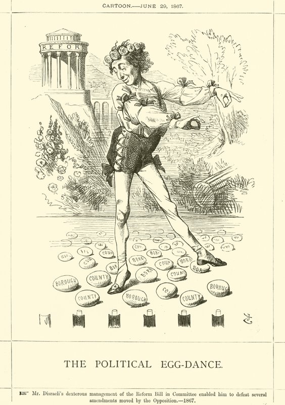 Den politiske Æggedans af after John Tenniel