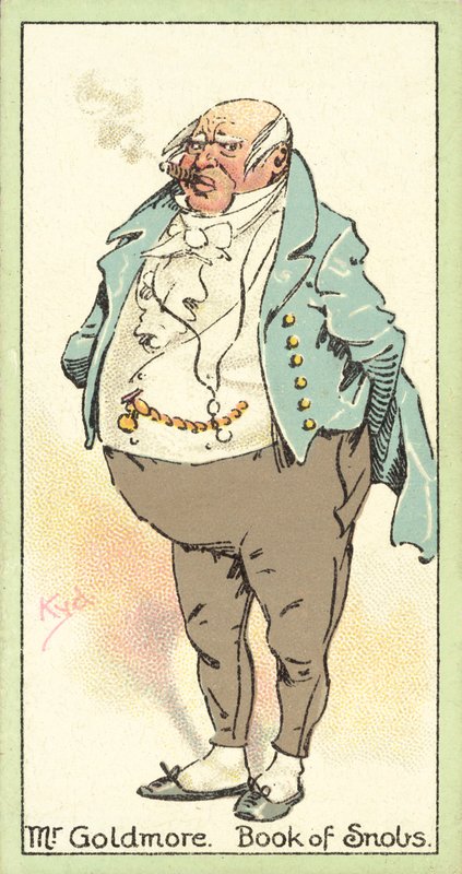 Mr Goldmore, bog om snobberne (chromolitho) af after Joseph Clayton Clarke