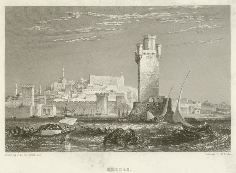 Rhodos af after Joseph Mallord William Turner