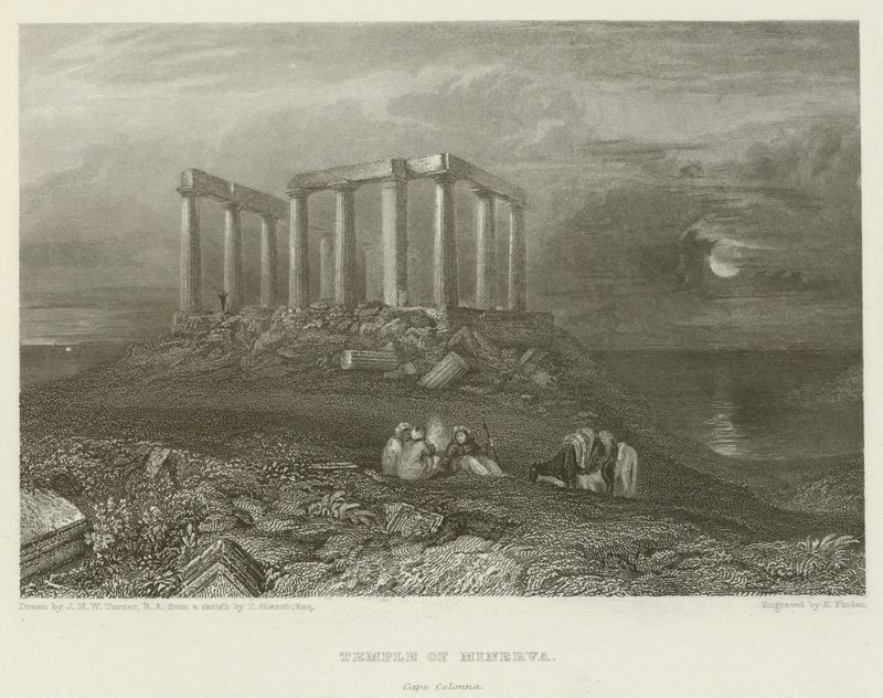 Minerva-templet, Cape Colonna af after Joseph Mallord William Turner