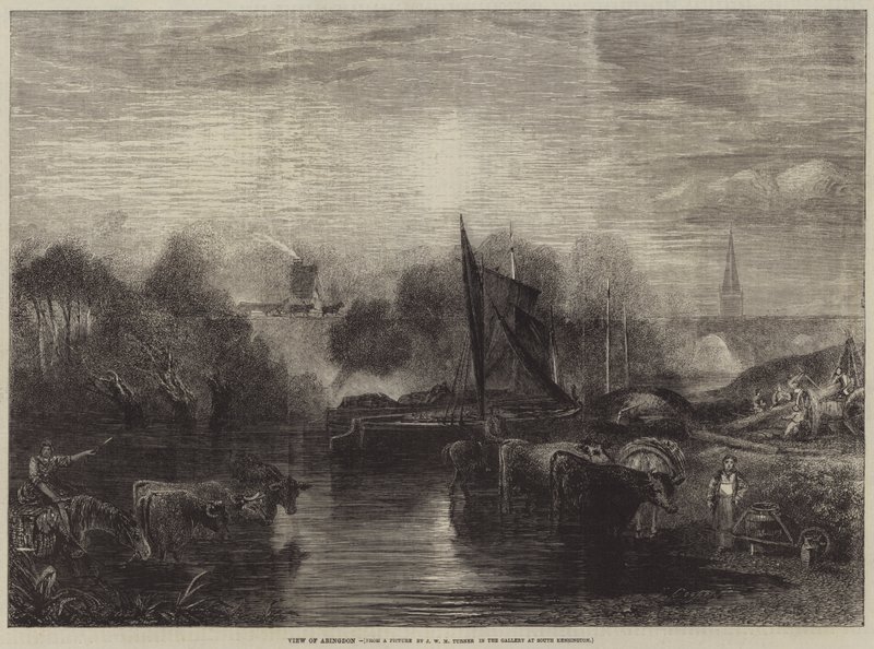 Udsigt over Abingdon af after Joseph Mallord William Turner