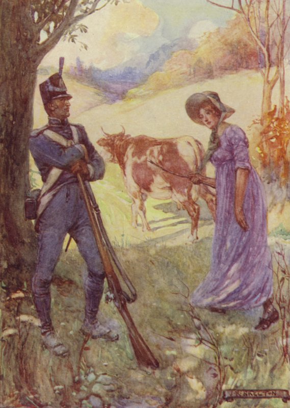 Laura Secord kørte en ko før hende og passerede American Sentries af after Joseph Ratcliffe Skelton