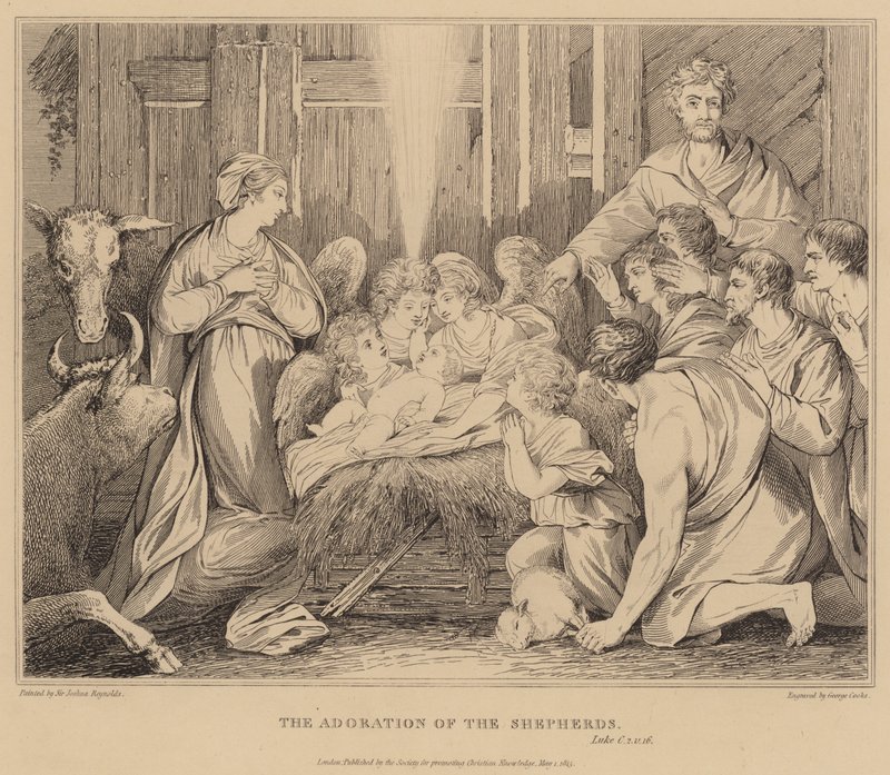 Tilbedelsen af hyrderne, Lukas af after Joshua Reynolds