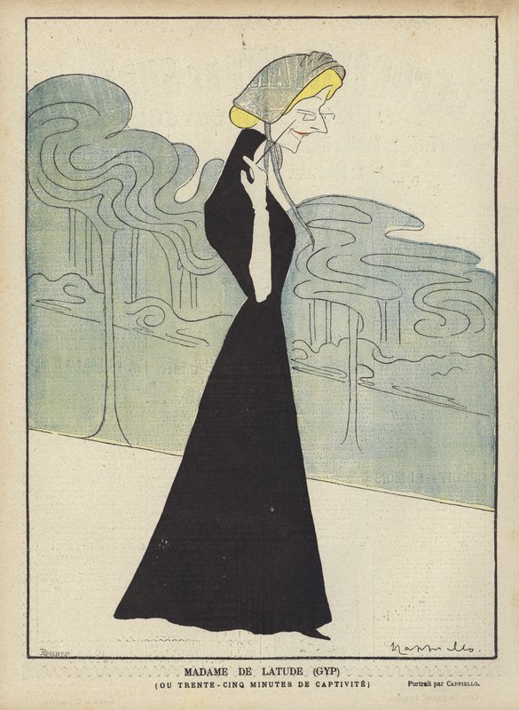 Madame De Latude (GYP), Illustration for Le Rire af after Leonetto Cappiello