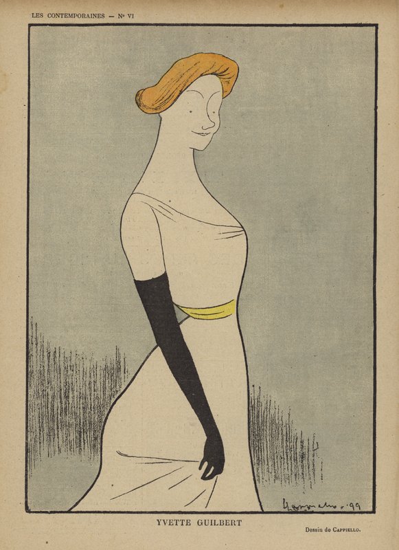 Yvette Guilbert, Illustration for Le Rire af after Leonetto Cappiello