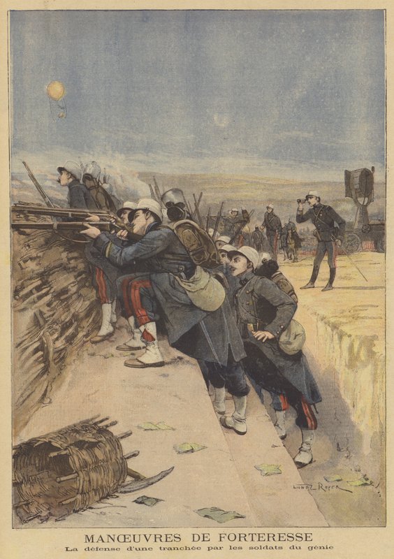 Den franske hærs manøvrer af after Lionel Royer