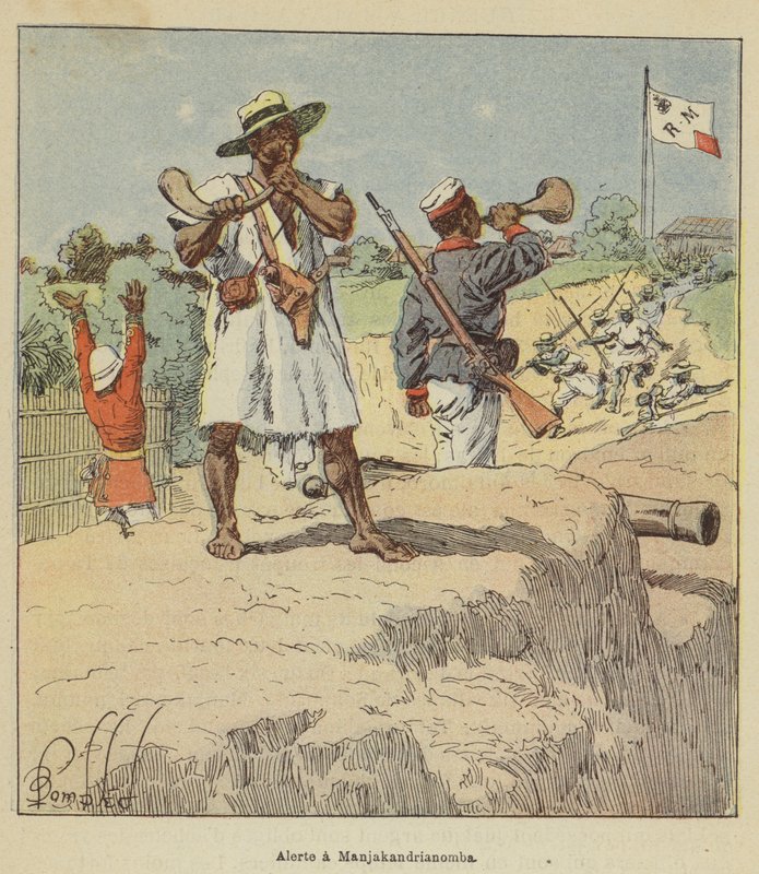 Alarm i Manjakandrianomba af after Louis Charles Bombled