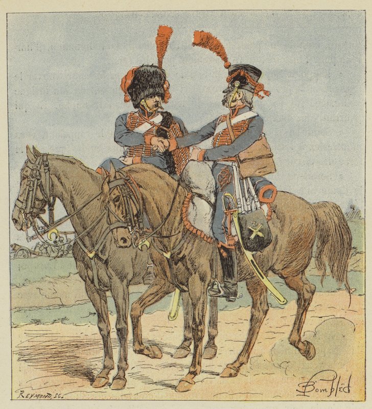 Hesteartilleri af vagten og linjen af after Louis Charles Bombled