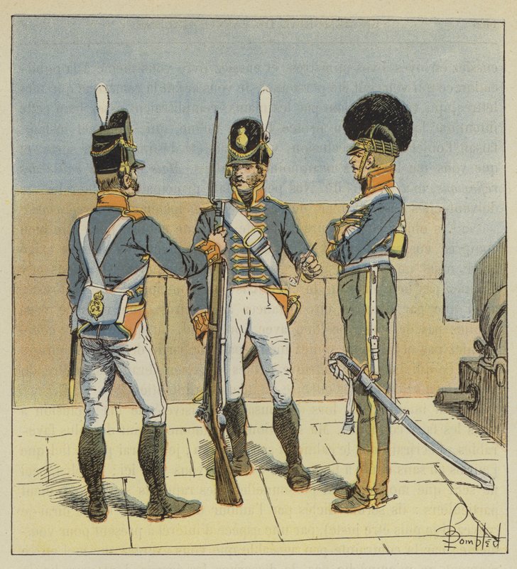 Artillerie anglaise, A pied, A cheval af after Louis Charles Bombled