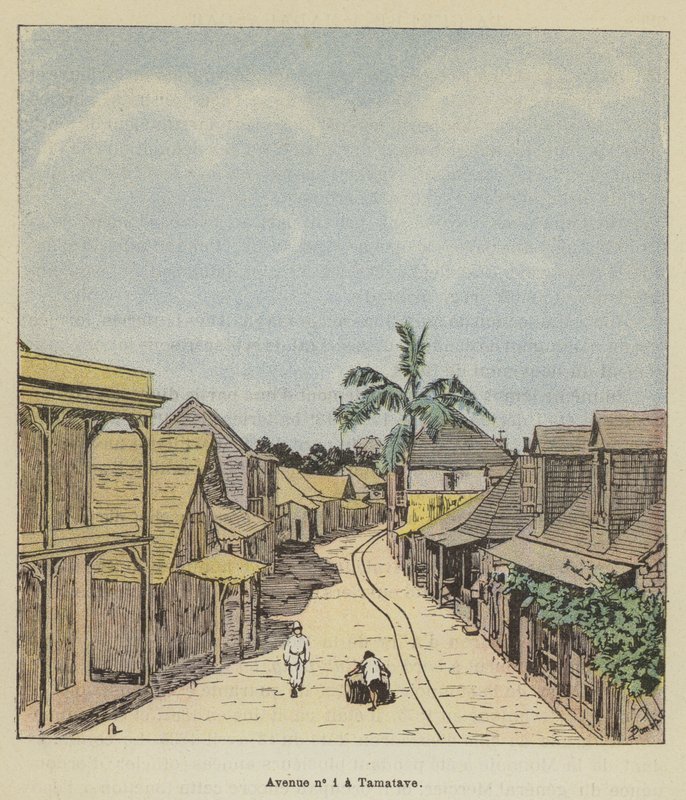 Avenue nr. 1 til Tamatave af after Louis Charles Bombled
